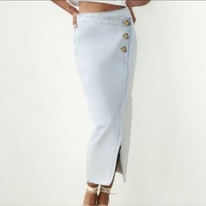 Zara Denim Wrap Skirt